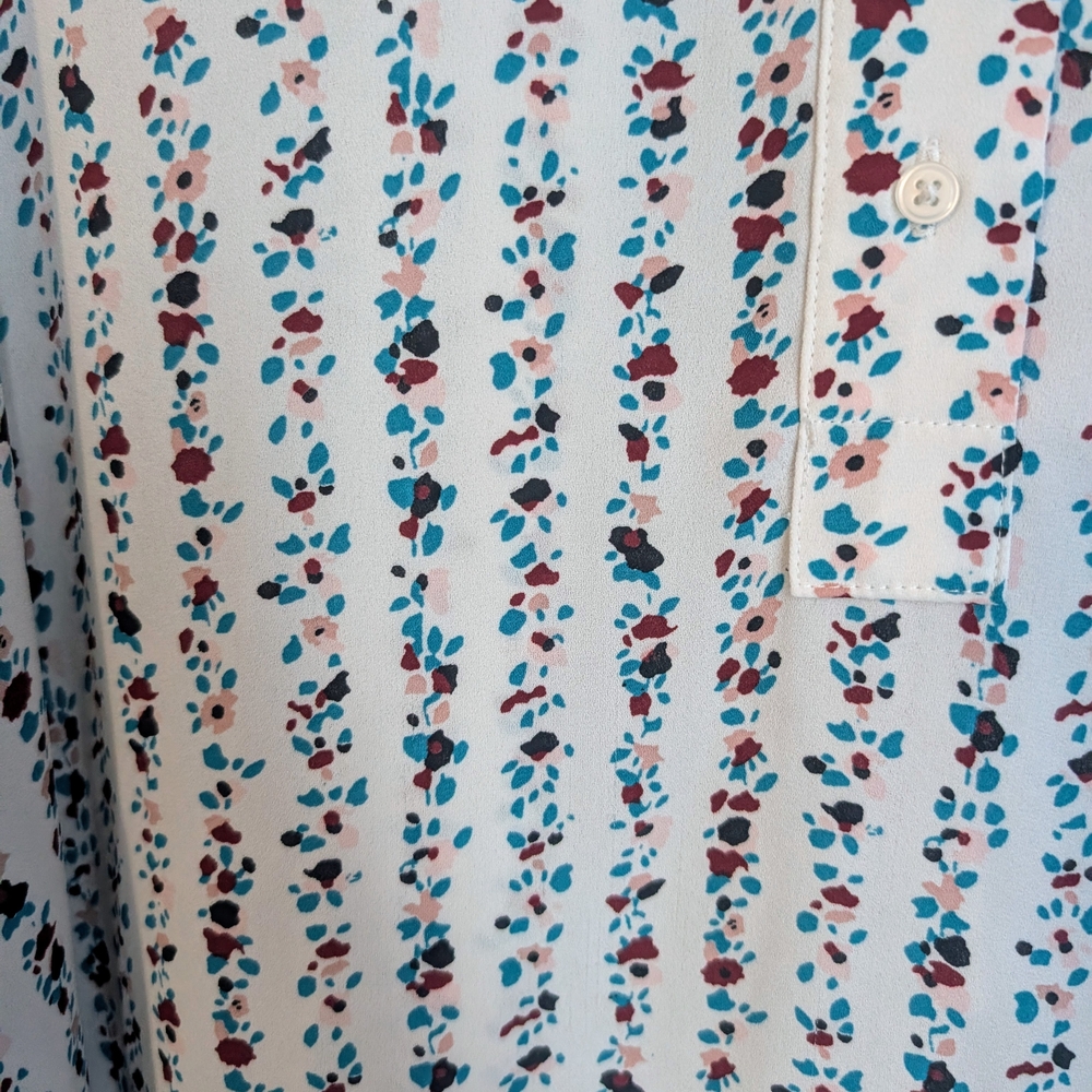 BOGO LOFT Women's Floral Blouse- XL - Picture 4 of 4